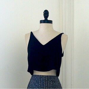 Topshop Black crop Top
